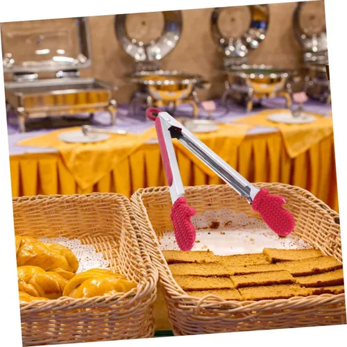 Vista 8 de SHOWERORO Pinzas de comida de Navidad, pinzas para servir alimentos, pinzas de pan de Navidad, herramientas multiusos, pinzas de limón, mini