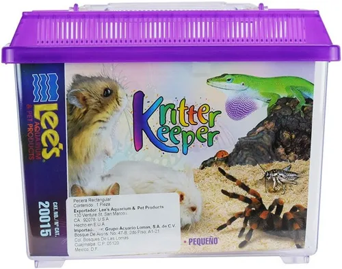 Vista 4 de Lee's Kritter Keeper, rectángulo con tapa, pequeño, varios