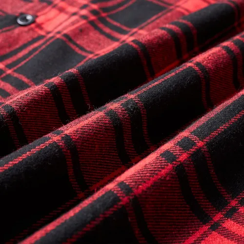 Vista 3 de Camisa sin mangas a cuadros para hombre, camisas vaqueras con botones