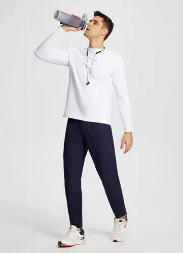Vista 6 de BALEAF Camisa térmica de manga larga de forro polar para hombre, para entrenamiento en clima frío, camiseta para correr que absorbe la humedad