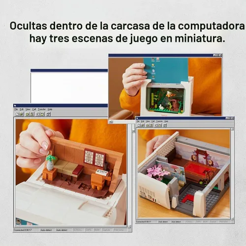 Vista 4 de BRICKKK Juego de bloques de construcción de computadora retro, kit de modelo de PC vintage para adultos, juego de ladrillos de modelo de computadora