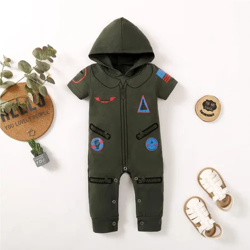 Vista 2 de Singcoco Disfraz de bebé niño y niña, traje de recién nacido, ropa de uniforme
