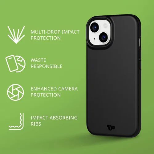 Vista 3 de Tech21 EvoLite - Funda para iPhone 16e / 15, funda fina de protección contra impactos, color negro