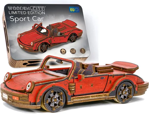 Vista 12 de WOODEN.CITY Buggy LE 3D Wooden Puzzles for Adults – Build Your Own Buggy with Rubber‑Band Motor – Self‑Assembly Model, DIY Gift for Adults and Teens