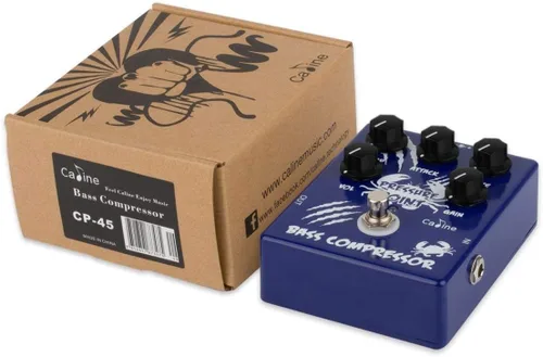 Vista 6 de Caline Pedal de efectos de guitarra eléctrica Mini Compresor de bajo True Bypass Pedal de efecto aleación de aluminio azul CP-45