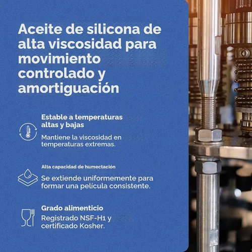 Vista 2 de Super Lube Aceite de silicona CST de alta y baja temperatura (transparente, botella de 4 onzas) Certificado NSF de grado alimenticio y limpio
