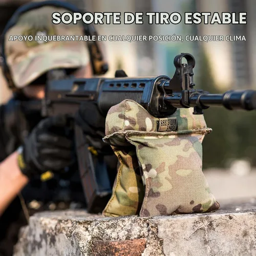 Vista 2 de OneTigris Shooting Rest Bag, Pre-Filled Front Rear Bench Rest Support Holder CamoColor