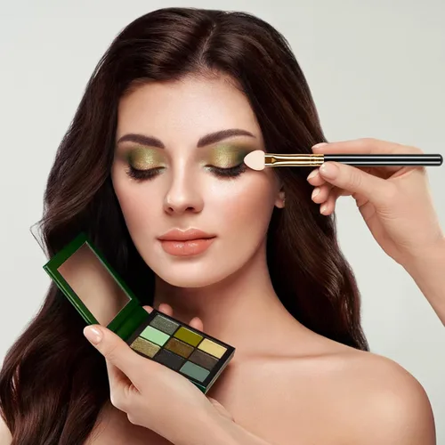 Vista 2 de UorPoto 20 aplicadores profesionales de sombra de ojos, punta de esponja, reutilizables, espuma mezclable, maquillaje, sombra de ojos, cepillo Tubo