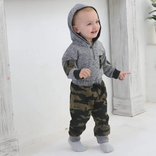 Vista 3 de Renotemy Conjunto de ropa para bebé recién nacido, ropa para niño y niña, pantalones largos