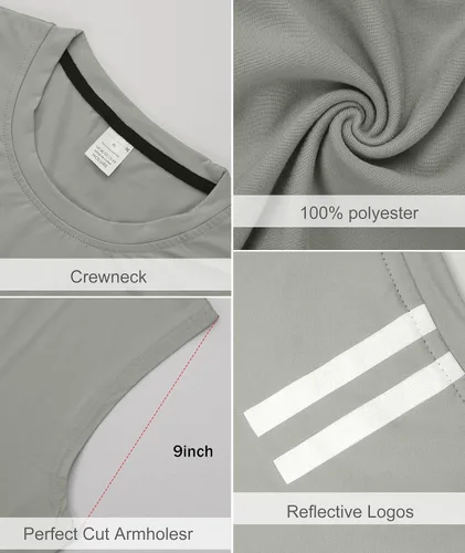 Vista 5 de Holure Paquete de 3 camisetas sin mangas de gimnasio para hombre, camisetas sin mangas para entrenamiento muscular, camisetas deportivas
