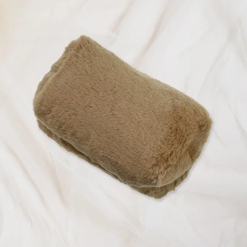Vista 7 de VOCOSTE Pequeña bolsa de maquillaje de felpa, bolsa de cosméticos de belleza suave, bonita bolsa de aseo con cremallera de viaje, bolsa organizadora