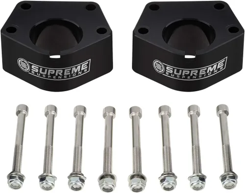 Vista 3 de Supreme Suspensions - Kit de elevación completo para Toyota IFS Pickup 1986-1995 [Eje de 7"] Espaciadores de rótula de elevación delantera de 3" +