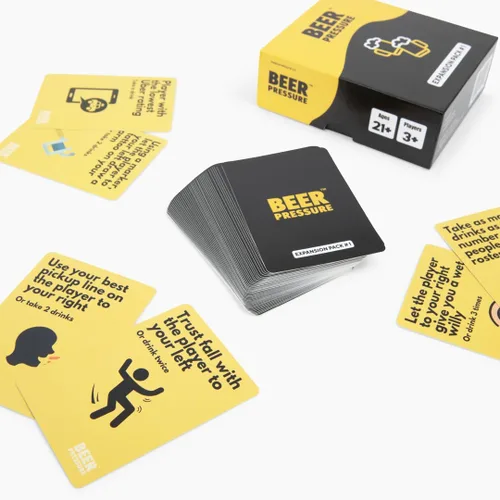 Vista 3 de Beer Pressure Paquete de expansión #1 - Juego de cartas para beber para fiestas y noches de juegos. El regalo perfecto para fiestas