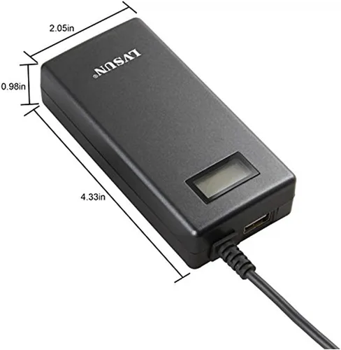 Vista 2 de Cargador universal delgado de 70 W, adaptador de CA de repuesto con múltiples conectores para HP BM Lenovo Thinkpad Dell Acer Delta Gateway Liteon