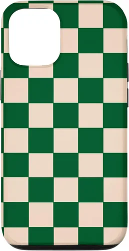 Vista 28 de Funda de tablero de ajedrez a cuadros blanco crema verde para iPhone 17