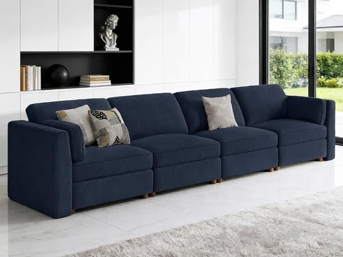 Vista 44 de CUGOAO Sofá biplaza extragrande de 83.5 pulgadas, sofás para sala de estar, sofá nube de felpilla de asiento profundo, sofá modular seccional, funda