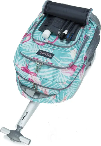 Vista 5 de Tilami Mochila con ruedas para niños y niñas de 18 pulgadas Computadora portátil