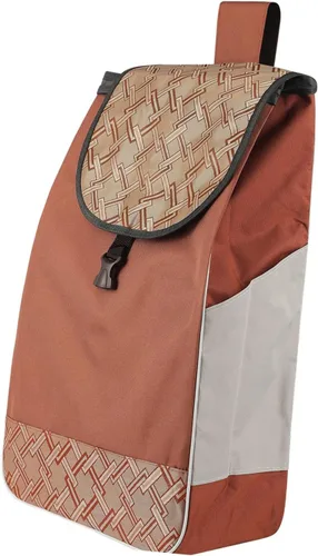 Vista 7 de Bolsa de repuesto para carrito de compras, bolsa de carrito de compras de 38 litros con botones a presión, bolsa de almacenamiento impermeable