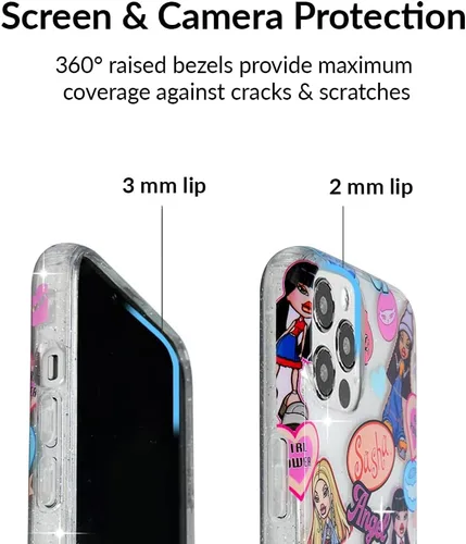 Vista 2 de VELVET CAVIAR Funda para iPhone 13 Pro Max, probada en caídas de 10 pies, purpurina transparente Bratz