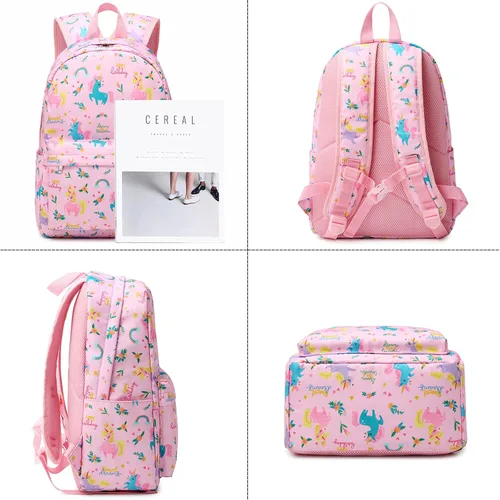 Vista 2 de YCBB Mochilas para niños para escuela, juego de mochilas ligeras para preescolar, jardín de infantes, escuela primaria, mochilas para niñas y niños