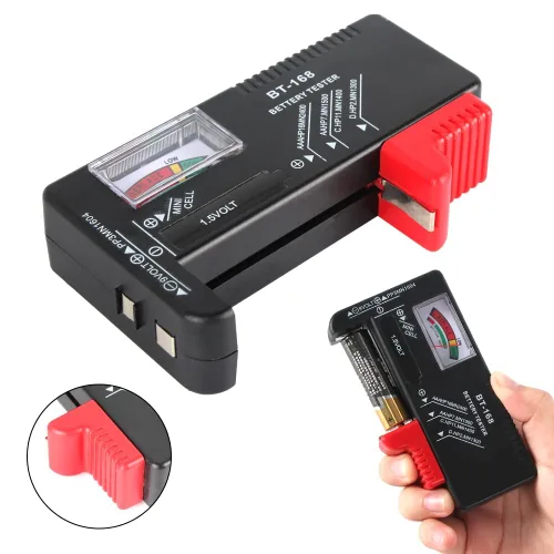 Vista 2 de Comprobador de batería, comprobador de batería universal modelo BT-168 para pilas de botón AA AAA C D 9V 1.5V Smal equipo eléctrico