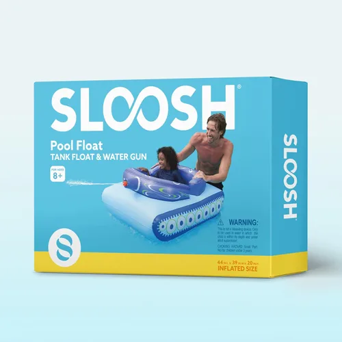 Vista 8 de SLOOSH Flotadores inflables de piscina para niños, flotadores de piscina con pistola de agua, juguetes de lucha de agua, diversión de batalla