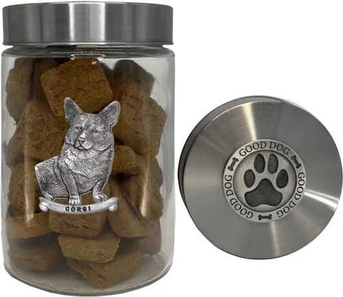 Vista 33 de Heritage Pewter Basset Hound Good Dog Treat Jar – Tarro de golosinas de 34 onzas con tapa hermética a rosca Regalo para propietarios de Basset