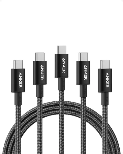 Vista 7 de Anker Cable USB C a USB C, cable de carga tipo C de carga rápida (3.3 pies + 6 pies + 10 pies, 100 W), para iPhone serie 17, MacBook y más (negro)
