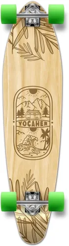 Vista 39 de Yocaher Earth Series - Patinetas completas Longboard con BlackWidow Premium 80A Grip Tape Aluminio Truck ABEC-9 Rodamiento 2.756 in Ruedas