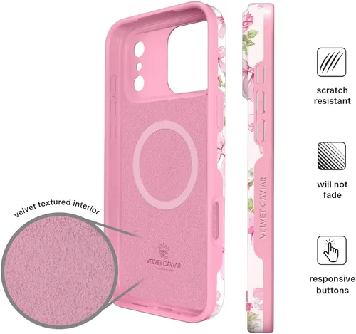 Vista 28 de VELVET CAVIAR Funda para iPhone 15, compatible con MagSafe, probada contra caídas de 10 pies, fundas protectoras de diseño, leopardo color rosa