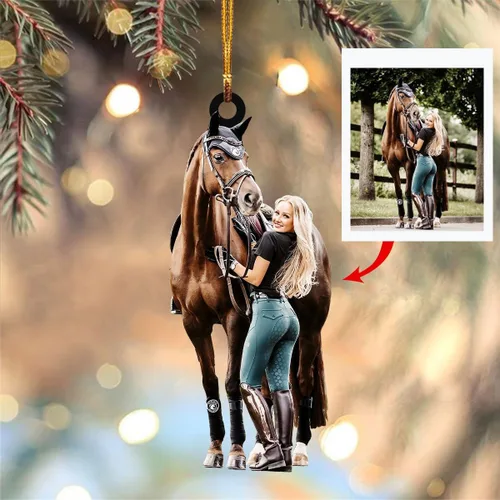 Vista 16 de Adorno personalizado para tu foto, adorno de mica con foto personalizada, adorno de Navidad familiar, adorno de Navidad familiar personalizado