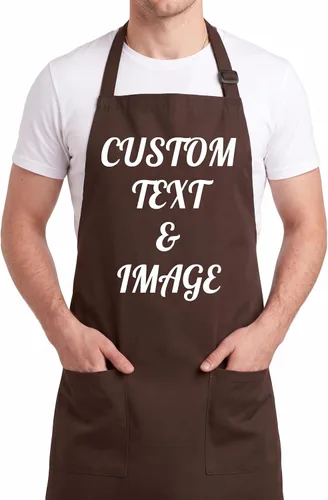 Vista 13 de CRAZYDAISYWORLD Delantales de tamaño estándar con diseño de nombre de texto personalizado unisex