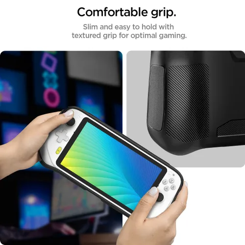 Vista 4 de Spigen Rugged Armor - Funda protectora de mano diseñada para Logitech G Cloud Gaming Accesorios de mano Logitech G Cloud Gaming - Negro mate