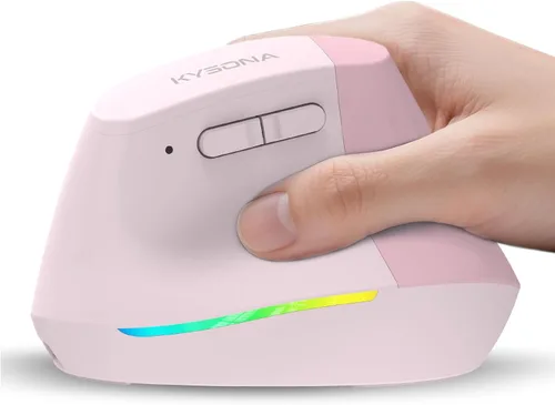 Vista 8 de KYSONA Ratón Inalámbrico Ergonómico, Ratón Vertical, Ratón Ergonómico Bluetooth, Clic Silencioso, DPI Ajustable en 5 Niveles