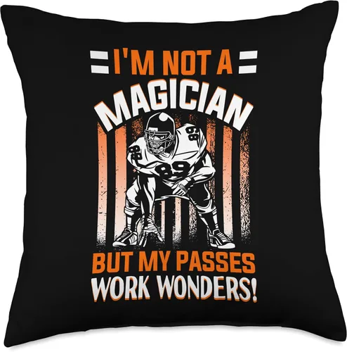 Vista 4 de QB Wonder I'm Not A Magician, But My Passes are Awesome Throw Pillow, 16x16, Multicolor