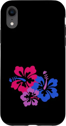 Vista 25 de Bisexual Bi Pride Sutil Hibiscus Flower Hawaii LGBT LGBTQ Funda para iPhone 16