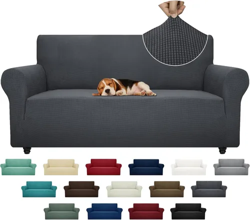 Vista 60 de ZNSAYOTX Funda súper elástica para silla (30"-47"), nuevas fundas de silla a rayas para sala de estar, aptas para perros y mascotas, protector