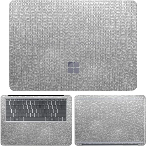 Vista 8 de SopiGuard Adhesivo para Microsoft Surface Laptop Studio 2021, envoltura de vinilo de borde a borde, incluye parte superior, teclado, paneles