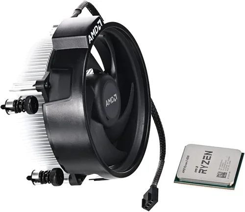 Vista 6 de Procesador AMD Ryzen 5 4500 de escritorio desbloqueado de 6 núcleos y 12 hilos con enfriador Wraith Stealth