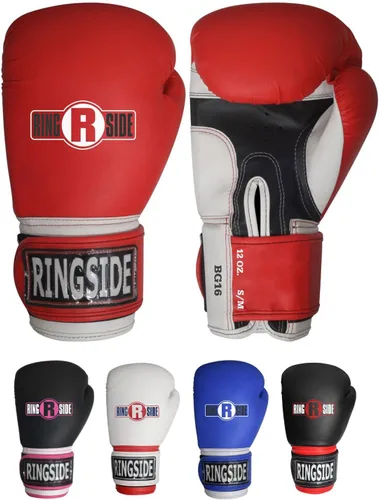 Vista 11 de Ringside Guantes de entrenamiento de boxeo de estilo profesional Kickboxing Muay Thai Gel Sparring Guantes para saco de boxeo Negro/Rosa
