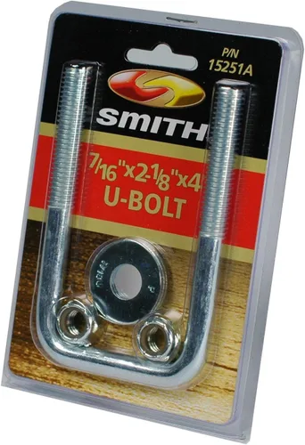 Vista 2 de CE Smith - Perno en U de acero inoxidable - Pernos cuadrados en U para Accesorios de Remolques de Barcos - 7/16"-14 x 2-1/8" x 4