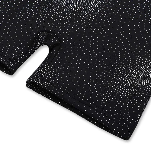 Vista 6 de Leotardo de gimnasia con shorts para niñas, sin mangas, para ciclismo, con diseño de mariposas y flores con brillo, color negro y rosado intenso