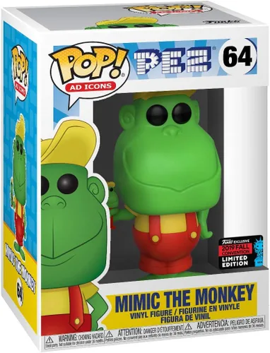 Vista 2 de Funko 43229 Pop Ad Icons: Pez - Mono Mimic, Verde, Tienda Exclusiva, Multicolor