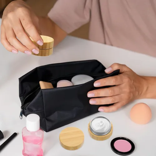 Vista 4 de Aluminum Tin with Bamboo Lid for Travel Cosmetic Samples