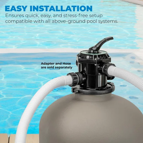 Vista 3 de XtremepowerUS - Sistema de filtro de arena para piscina enterrada de 16 pulgadas con válvula de 7 vías y filtro de piscina para 21,000 galones