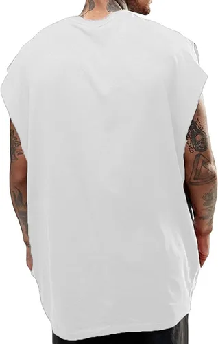 Vista 2 de Hulpvktsgiq Camiseta sin mangas para hombre, para entrenamiento, atlético, gimnasio, culturismo, fitness, chaleco