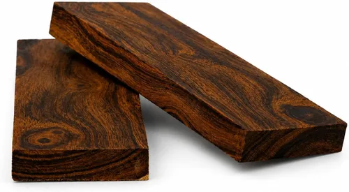 Vista 3 de IECAP LLC Desert Ironwood - Básculas de mango de cuchillo – Bookmatching 1 par – Materiales de mango de cuchillo de madera exótica en blanco