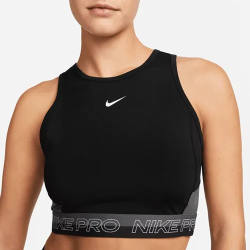 Vista 4 de Nike Pro Dri-FIT - Camiseta corta de entrenamiento para mujer, talla XS - 2XL