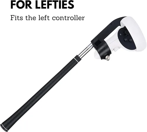 Vista 3 de Extension VR Golf Club Handle Grips for Oculus Quest 2 Controller Accessories Sturdy Attachment Enhanced Golf Gaming Experience 2pcs