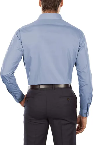 Vista 2 de Van Heusen - Camisa de popelina para hombre, color sólido, ajustado